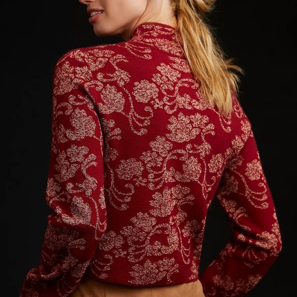 NWTS ANTHROPOLOGIE RUCHED SWEATER (L) - Picture 3 of 14